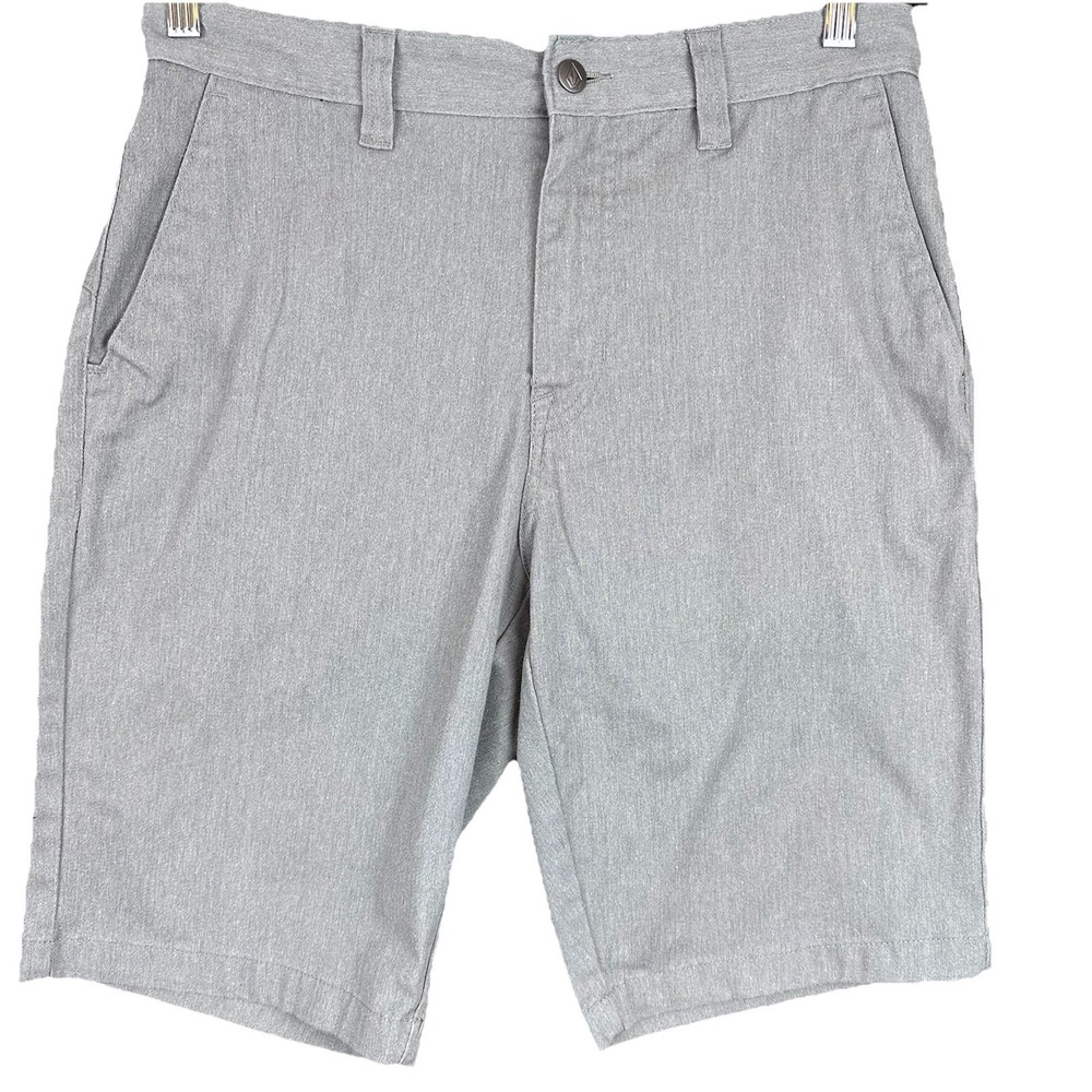 Volcom Chino Frickin Modern Stretch Shorts Gray Silver Skater Casual  Mens 32